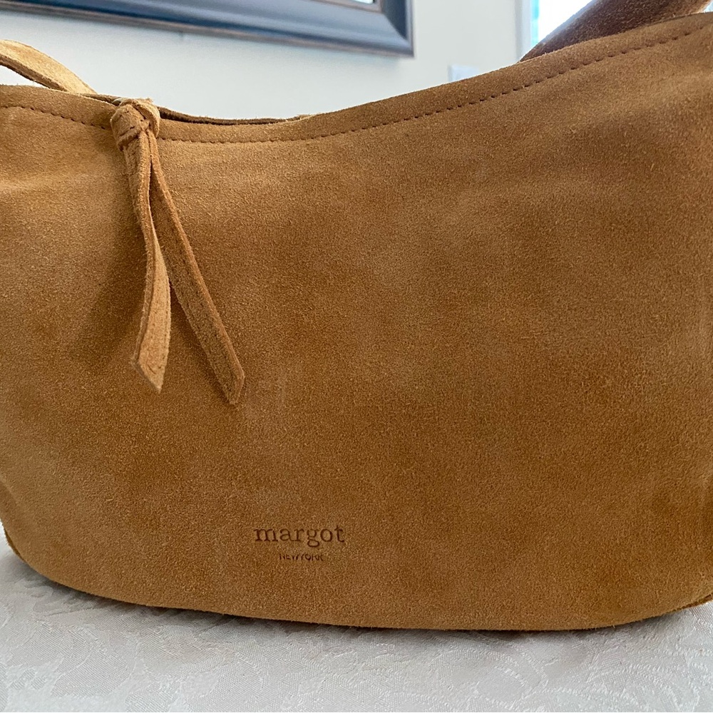 Margot New York Brown Suede Hobo Bag